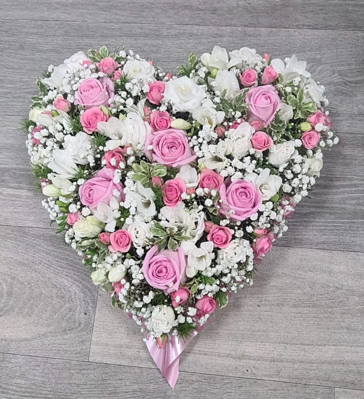 Funeral Heart Flowers for mum